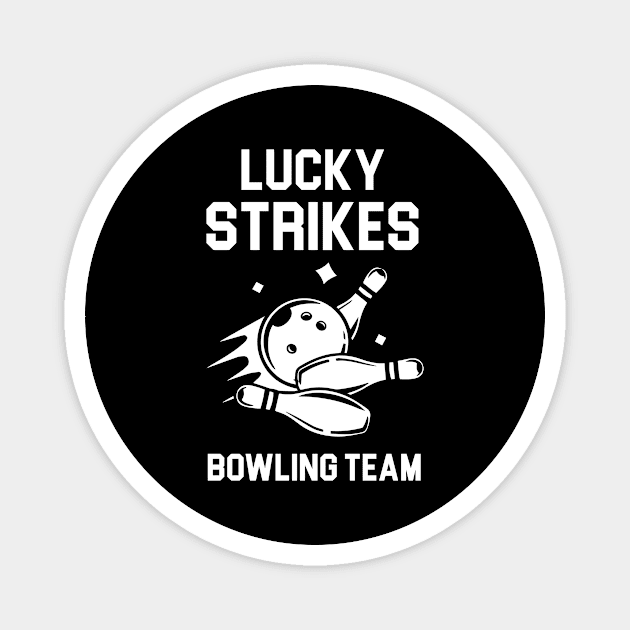 Lucky Strikes Bowling Team Magnet by worldtraveler